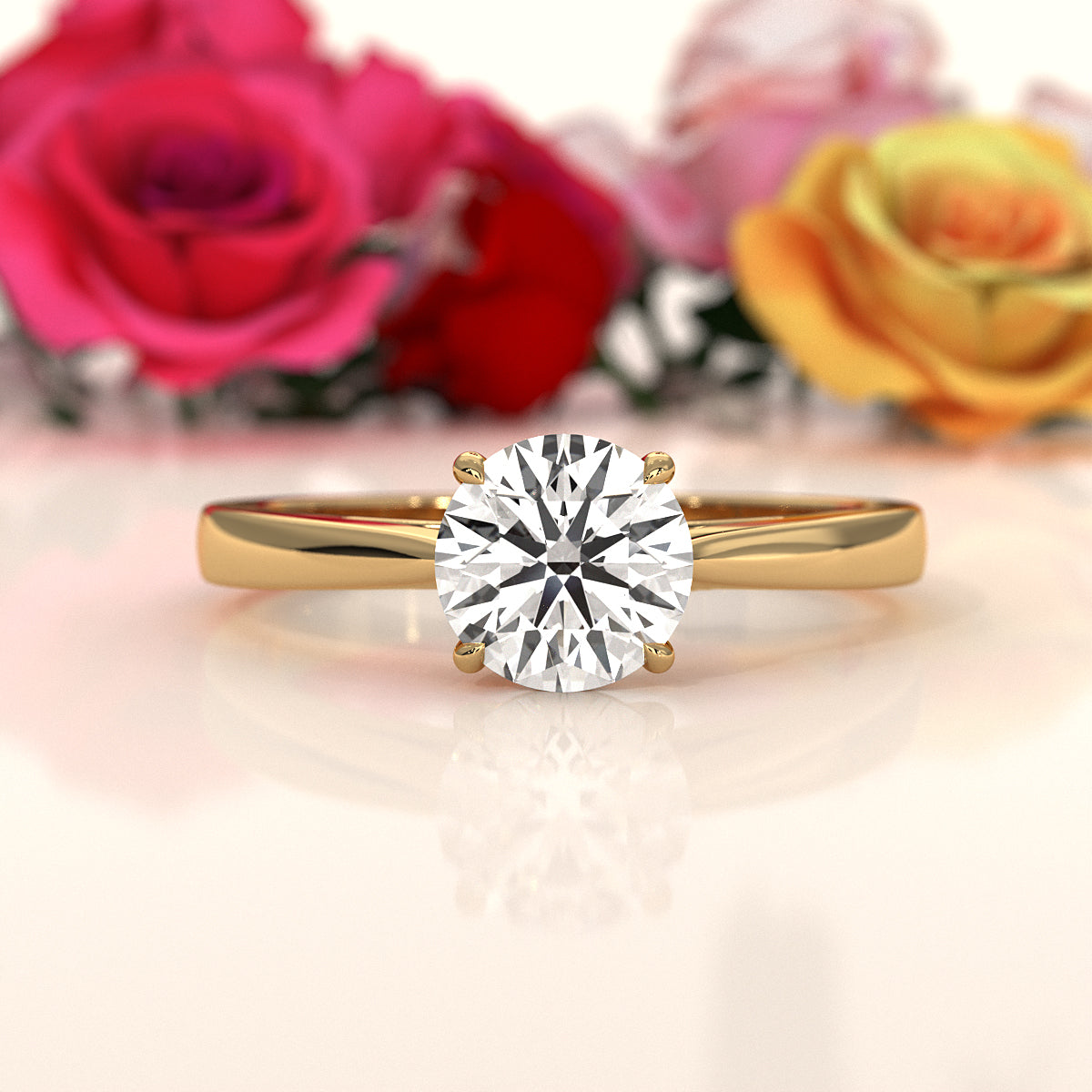 Lab Grown Diamond IGI Certified 4 Prong Solitaire Engagement Ring 4g Setting 1.00 Ctw.